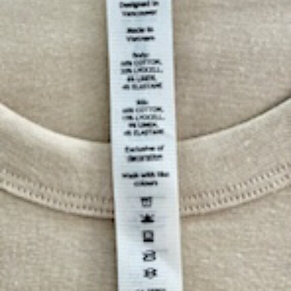 lululemon Classic Fit Cotton Blend Sleeveless Dress Beige Raw Linen Size 8 NWT - Picture 7 of 8